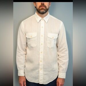 Polo by Ralph Lauren White Casual Button Down Shirt
